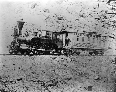J.B. Silvis U.P.R.R. Photograph Car near Point of Rocks, Wyoming, c.1868 by American Photographer